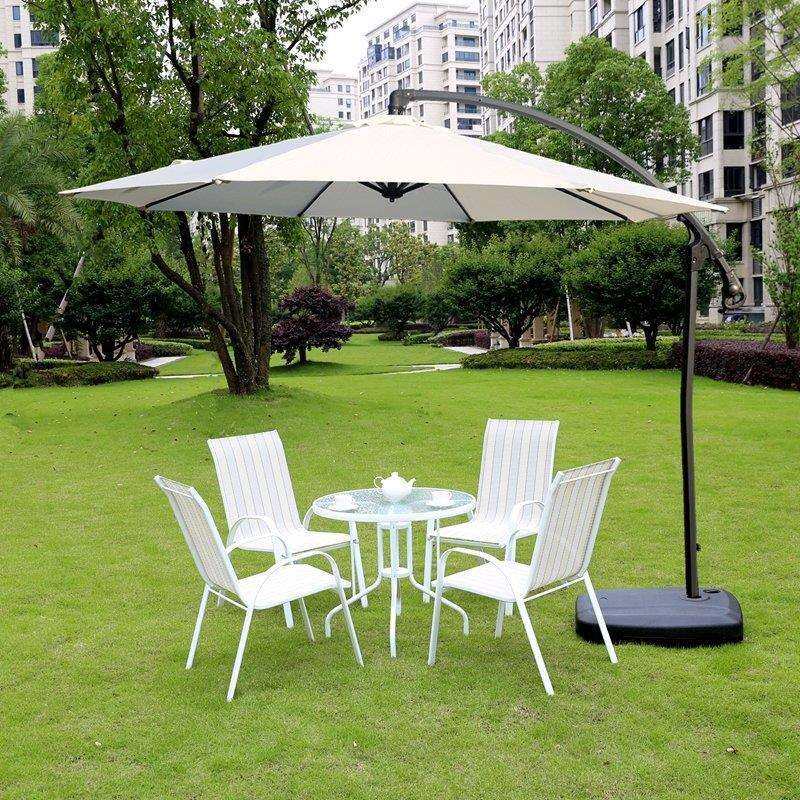 铁艺白色特斯林户外休闲室外花园阳台庭院露天桌椅家具组合太阳伞,3C数码配件,USB灯,淘宝优惠券,粉丝福利购,淘宝优惠卷
