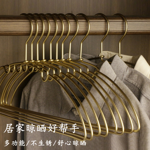 太空铝合金衣架家用防滑晾衣架成人不锈钢金属衣服挂衣服撑子