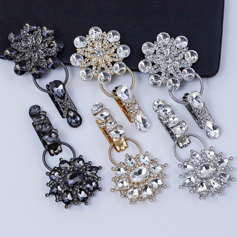 皮草专用扣子貂皮大衣水钻领扣水貂鸭嘴扣搭扣装饰对扣金属纽扣女