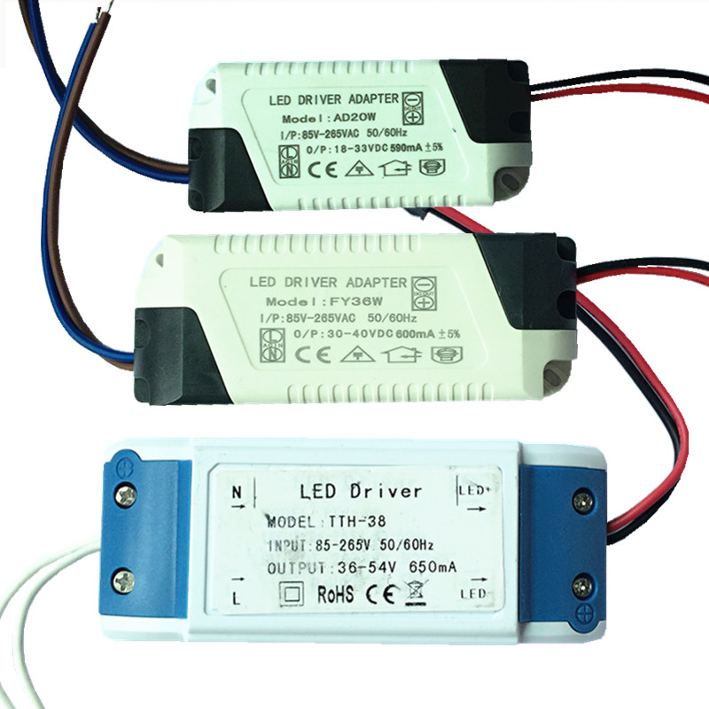 3W灯珠led恒流驱动电源600MA外置宽压隔离220V镇流器轨道灯变压器