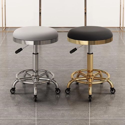 吧台凳升降圆凳子旋转滑轮理发店师傅凳化妆凳发廊专用美甲美容凳