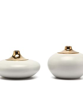 新中式创意简约陶瓷白色罐子摆设样板房间客厅家居酒柜电视柜摆件