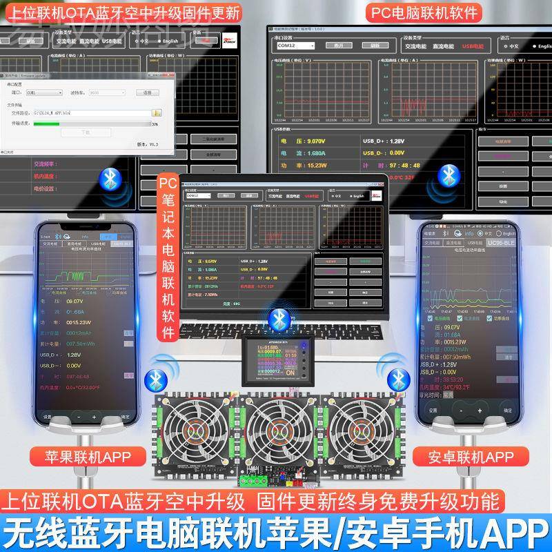 炬为流智能内可编程直电负载默认项仪usb测试子仪电压表电池容量图片