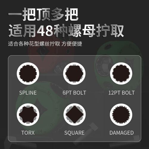 多功能套筒扳手套装八合一多用掌心式扳手8-17mm万用工具大全小型