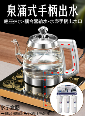 自动抽水底部上水电热水壶净水器烧水泡茶具家用小型单炉电茶壶