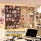 墙上毛毡板小卡追星照片墙背景板宿舍徽章吧唧收纳展示架免打孔