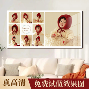 相框摆台照片定制洗照片做成水晶曲边创意相框相片打印加相框制作