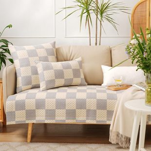 通用高端轻奢防滑高级感高档靠包定制 阳春小镇沙发垫沙发巾棉四季