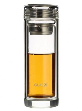 商务Z果玻璃水杯耐热礼品G保温杯水晶3-S蝶璀防滑0便携企业定制兹