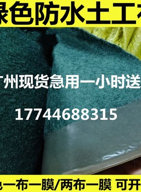 绿色防水土工布绿色一布一膜两布一膜复合土工膜防渗防潮膜盖土布