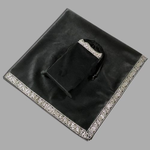 白银塔罗牌桌布加厚天鹅绒桌布 塔罗牌袋 OH卡神谕卡桌游配件