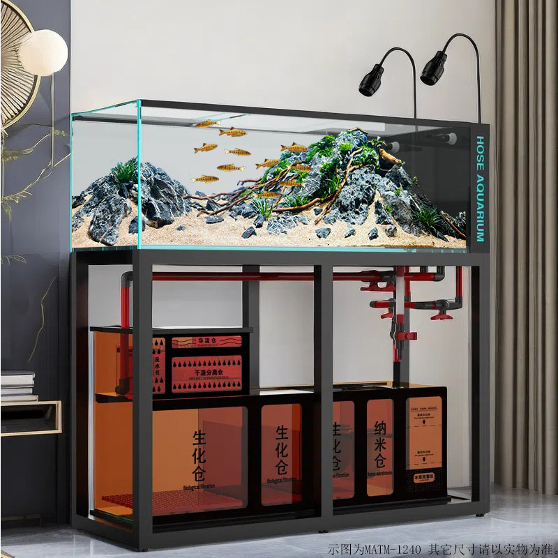 赫希鱼缸水草缸水族箱底滤客厅超白玻璃吉罗龙鱼溪流缸侧溢流生态,宠物/宠物食品及用品,底柜/落地缸,淘宝优惠券,粉丝福利购,淘宝优惠卷