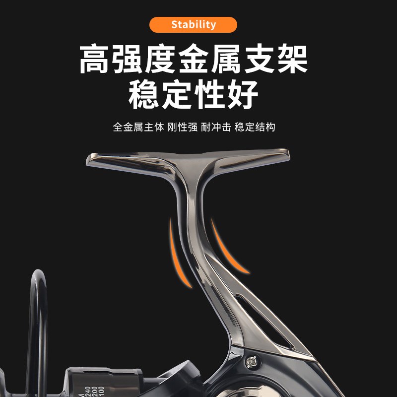 纺车轮无间隙全金属不锈钢轴承鱼轮海杆远投渔轮路亚轮海钓鱼线轮