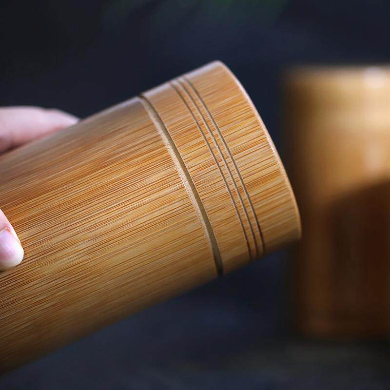 竹子水杯 纯手工 竹制 带盖 喝水竹杯 家用天然创意茶杯成人