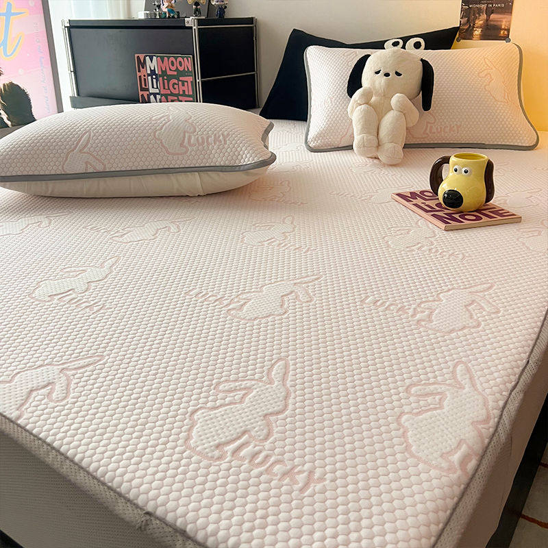 A类夏天可机洗折叠冰丝席子卡通小兔宿舍凉感丝冰豆豆凉席三件套,床上用品,冰丝席,淘宝优惠券,粉丝福利购,淘宝优惠卷