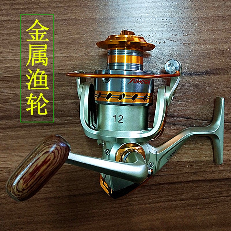 渔线轮绕线器金属缠线远投抛竿纺车轮海竿手轮小型左右手互换鱼轮