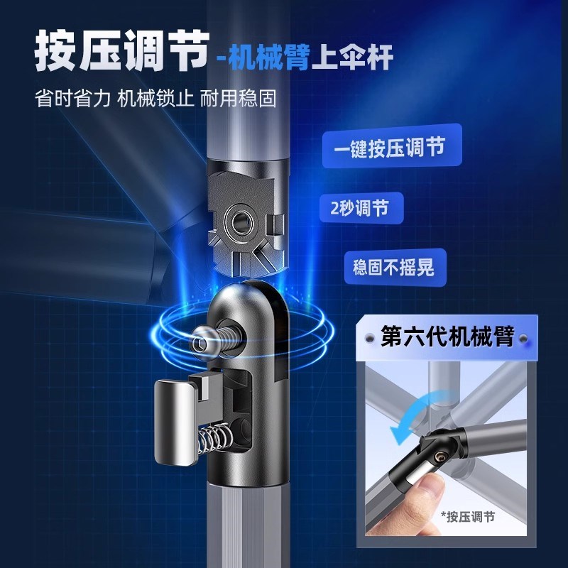 渔之源钓伞2025新款三折叠短节钓鱼伞新型户外遮阳伞便携式拐杖伞