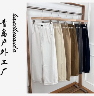 贝果家订单【匹马棉牛仔裤】韩系时尚秋季一粒扣设计感休闲裤