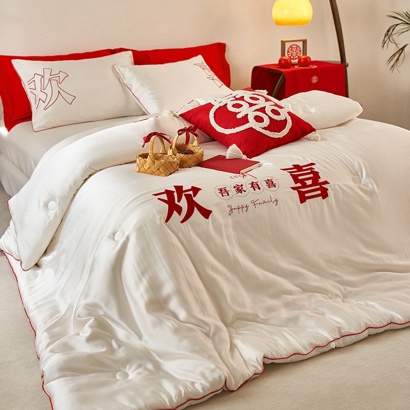 被芯220240秋冬款四季通用大豆纤维空调被褥吾家有喜送新人被子