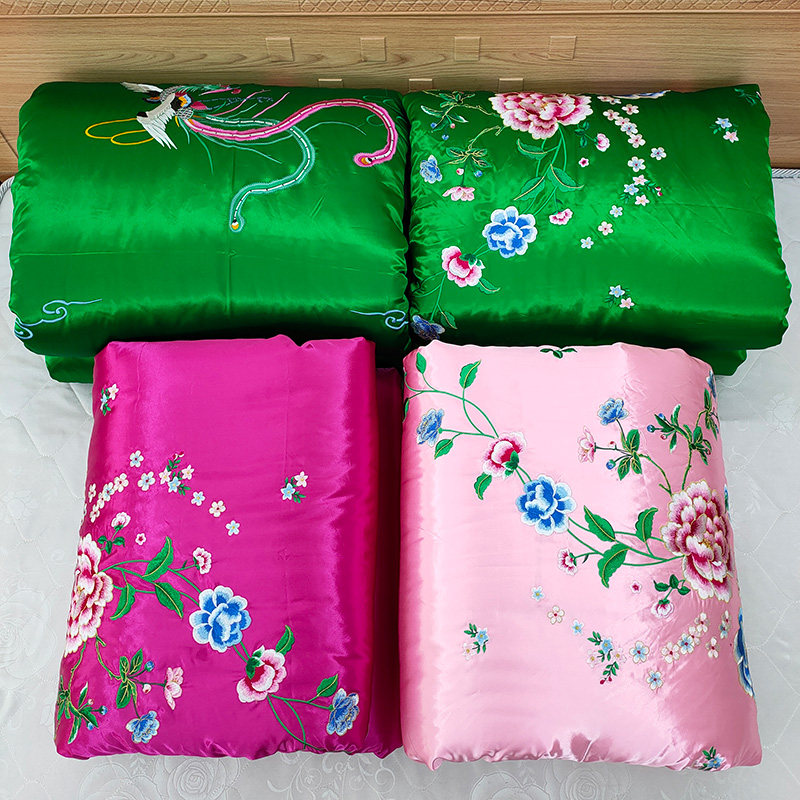 纯手工棉花被丝绸结婚被子新婚庆喜被陪嫁红色冬被春秋棉被芯定做,床上用品,棉花被,淘宝优惠券,粉丝福利购,淘宝优惠卷