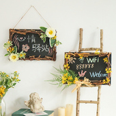 记事板黑板壁饰墙面墙壁装 饰吊饰奶茶店森系手写提示牌小清新饰品