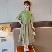 裙子套装 女童江南水乡春夏汉服2024新款 儿童高级国风套裙中式