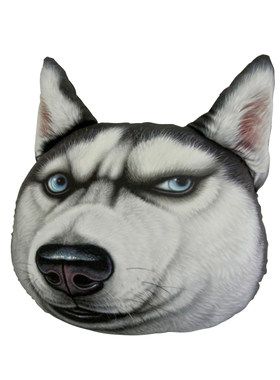 3D二哈抱枕doge神烦狗头靠垫哈士奇暖手座椅腰靠床头靠枕沙发靠背