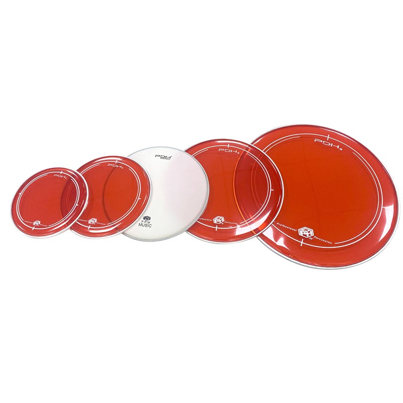 PDH双层彩色油皮套装鼓皮10/12/13/14/16/22寸架子鼓小军鼓底鼓皮