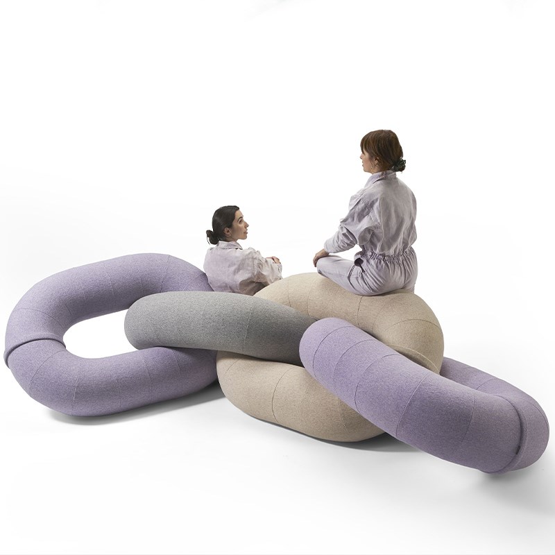 定制北欧创意设计师款空间链子沙发家用简约个性椅子组合链条沙发