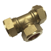 黄铜卡套三通4分内外丝异径接头紫铜管15 22mm等径三通铜接头配件