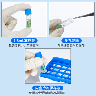 比克曼生物瓷珠菌种保存管磁珠菌种冻存管盒 瓷珠法菌株保藏冷冻
