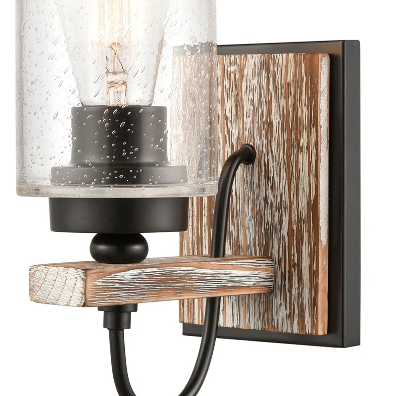 美式乡村仿古铁艺单头壁灯 温馨卧室床头灯阳台过道走廊墙壁灯具