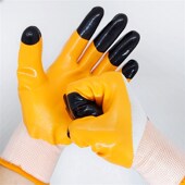 劳保手套耐磨丁腈浸胶手套橡胶塑胶防水耐油工地建筑五金机械透气