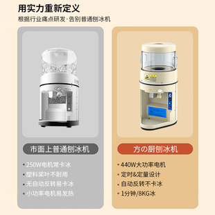 方厨刨冰机电动商用绵绵冰碎冰机全自动奶茶店沙冰机雪花冰打冰机