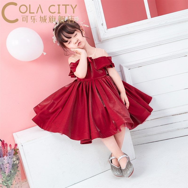 女童礼服短款儿童公主蓬蓬裙可爱钢琴演出宝宝周岁生日花童洋气夏