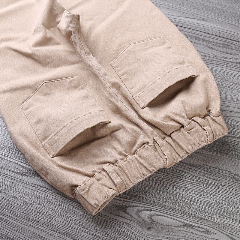 儿童裤子男童秋冬装加绒卡其色长裤中大童校服休闲西裤小学生校裤