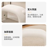 奶油风化妆凳子轻奢高级感女生主卧室梳妆台地毯梳妆凳网红化妆椅