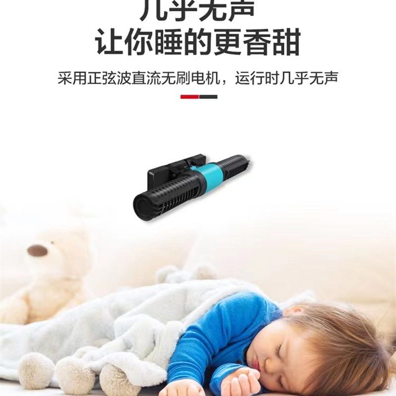 创宁鱼缸造浪泵超静音小型冲浪泵鱼池潜水打浪器吹鱼粪横流环流泵图片