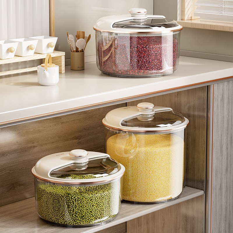 艾仕可面粉储存罐密封家用防潮防虫装米桶猫粮大米缸米箱2024新款