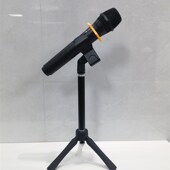 折叠三角会议直播话筒架电容麦克风桌面台式 支架多功能夹弹簧夹