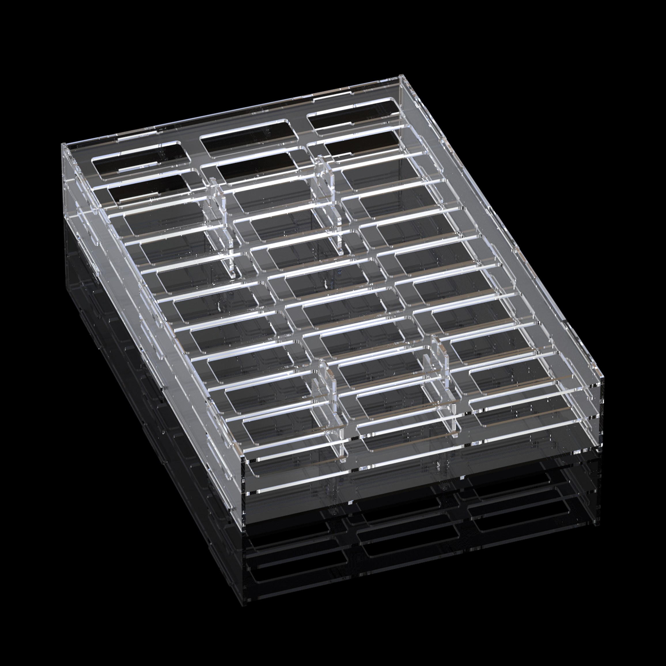 透明亚克力收纳盒洗浴牌手牌线圈钥匙置物架证件分格盘房卡片抽屉