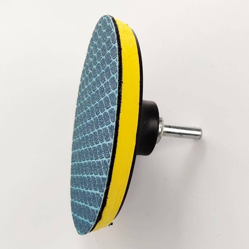 5寸125MM菱形防堵塞砂纸片 木工金属打磨蓝色自粘式植绒布砂纸片