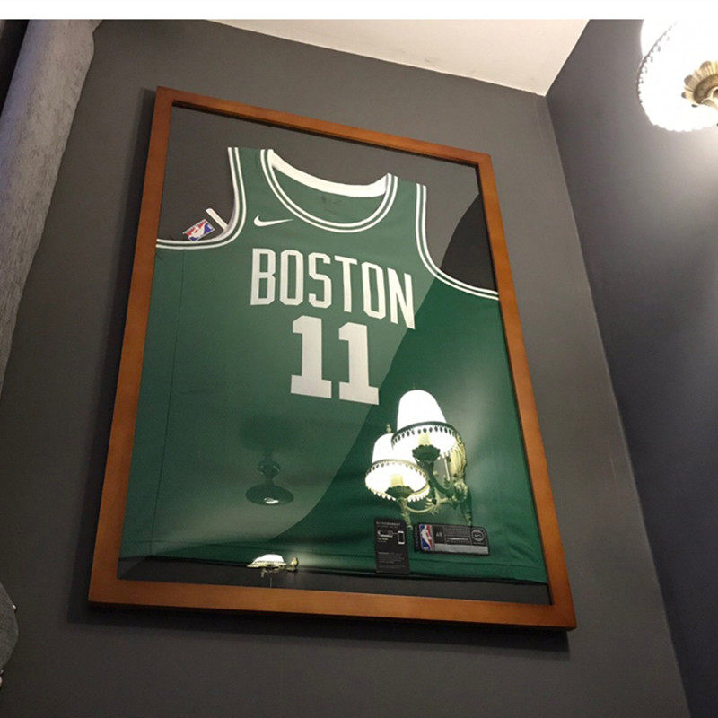 定做球衣相框装裱 挂墙足球蓝球网球纪念收藏展出衣框球衣框 定制