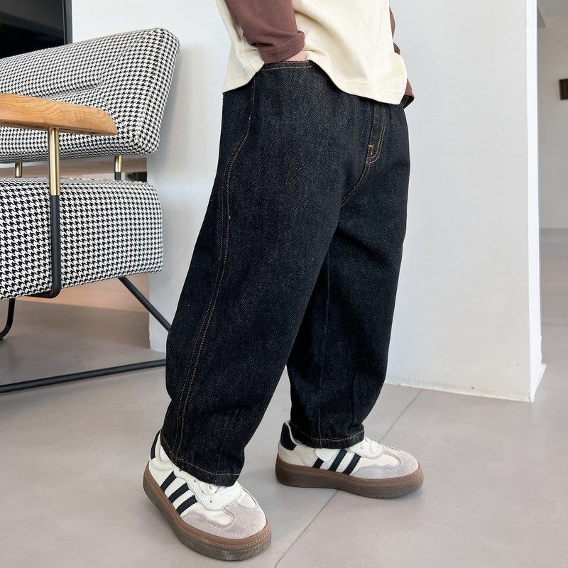 御宝当家童装男童春秋牛仔裤2025新款中大童男孩休闲长裤儿童裤子