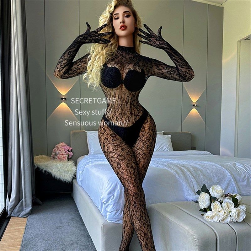 2024新春夏欧美个性复古豹纹连身丝袜女薄性感黑丝手套一体连体袜,女士内衣/男士内衣/家居服,连裤袜/打底袜,淘宝优惠券,粉丝福利购,淘宝优惠卷