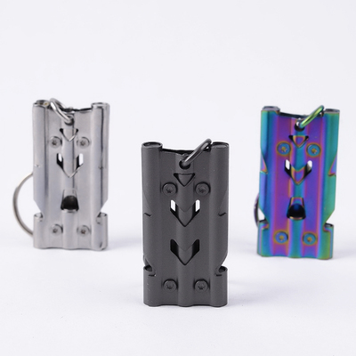 三管不锈钢爆音哨高分贝双管野外求生哨子户外救生口哨响亮信号哨