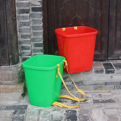 全新料塑料背篼仿竹编中号背篓水果采摘捡山货赶集钓鱼农用背筐