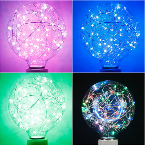 彩色LED灯泡爱迪生满天星七彩酒吧KTV婚庆创意装饰氛围110V220V