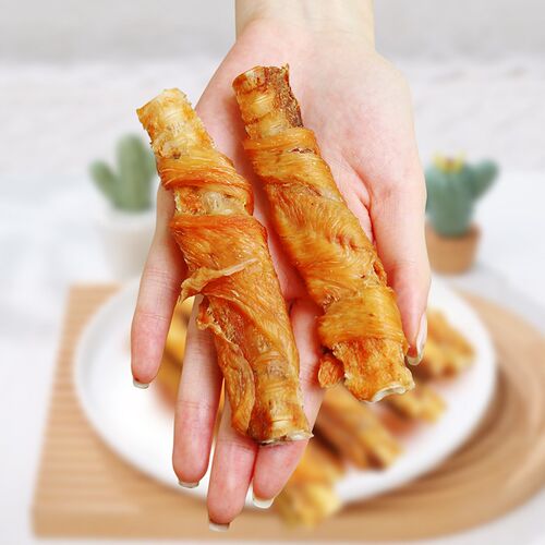 狗狗零食风干鸡肉绕三文鱼骨磨牙棒肉干美毛补钙泰迪博美小型犬