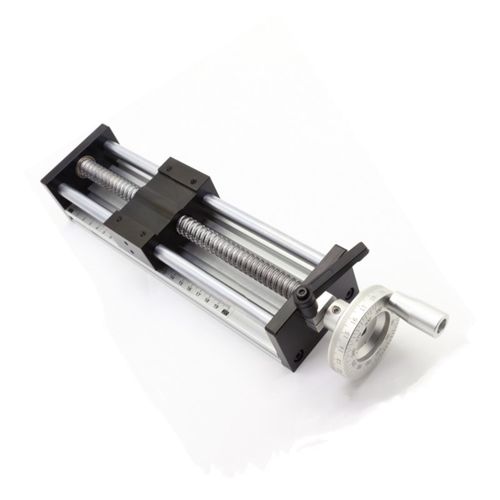 滑台模组手摇手动款EBNH精密滚珠丝杆十字直线导轨升降台带刻度尺